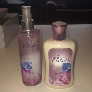 Be Enchanted BBW lotion and shimmer mist
